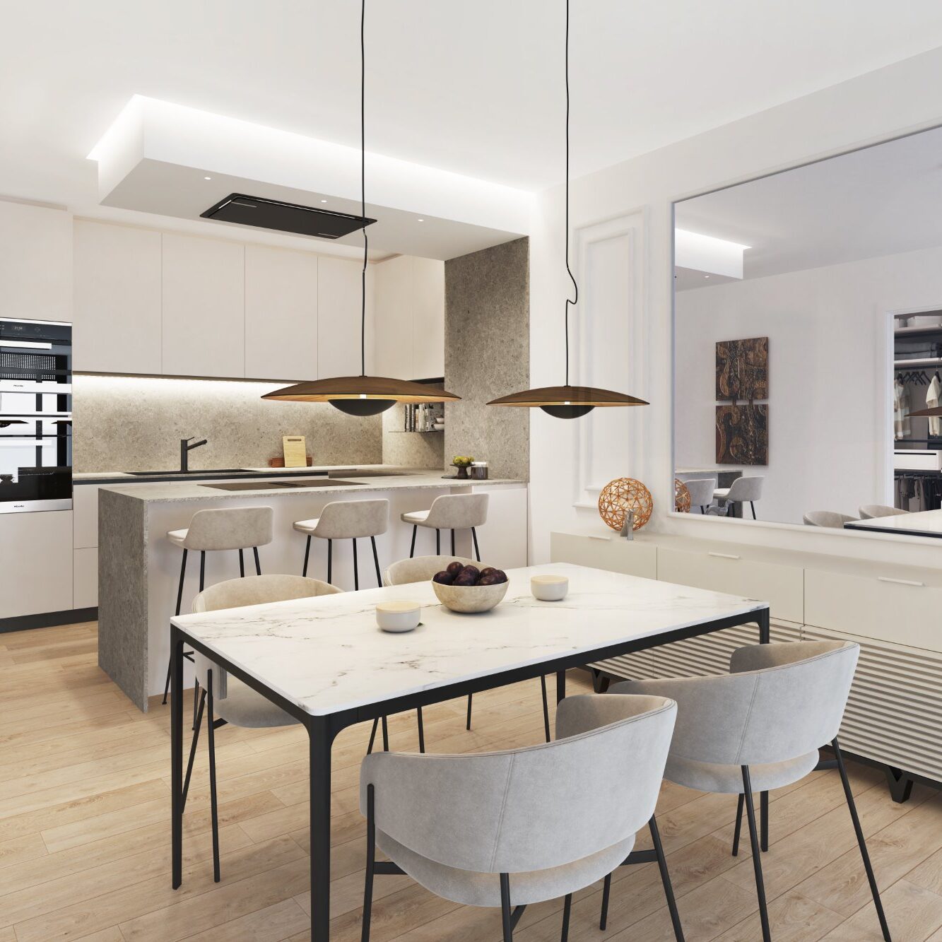 Infografía · Salón-Cocina